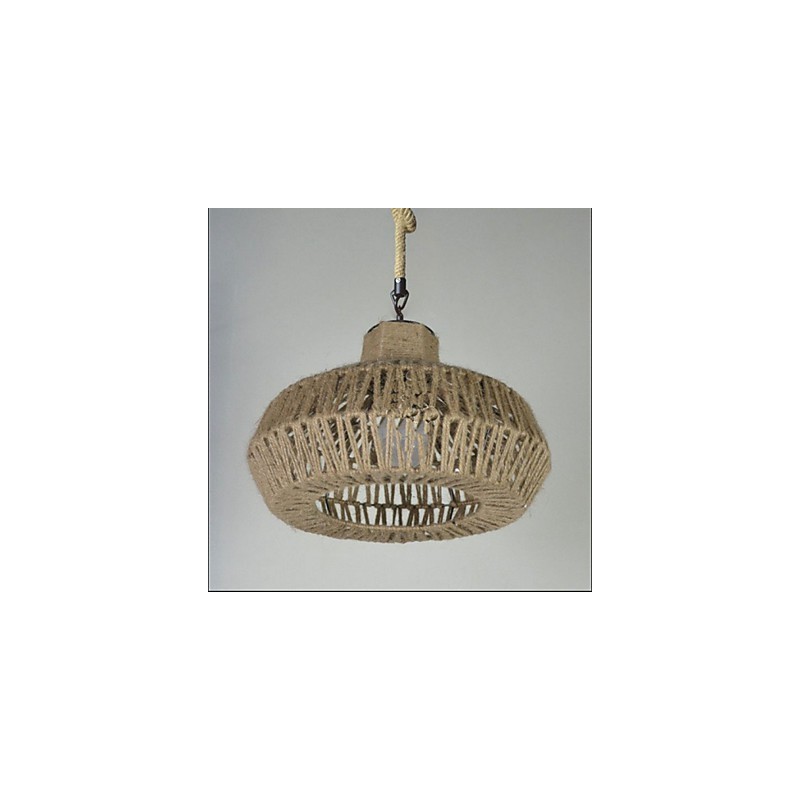 Lampadario a sospensione vintage artigianale marrone
