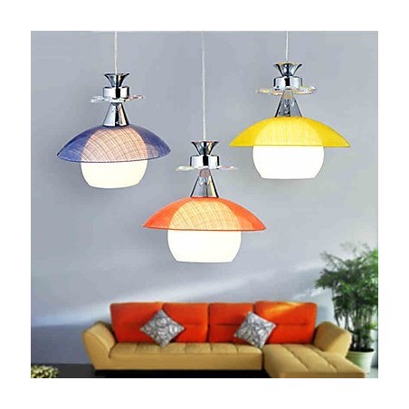 Lampada a sospensione moderna contemporanea in vetro, bianco multicolore, E26/E27