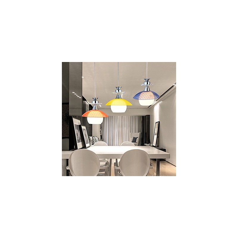 Lampada a sospensione moderna contemporanea in vetro, bianco multicolore, E26/E27