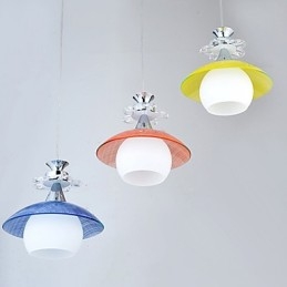 Lampada a sospensione moderna contemporanea in vetro, bianco multicolore, E26/E27
