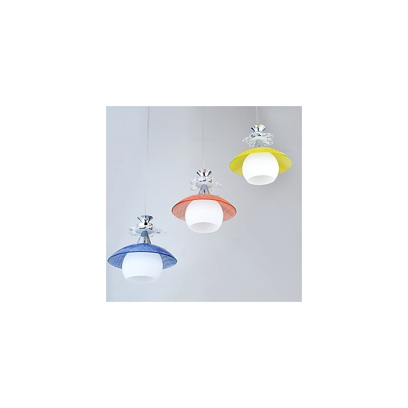 Lampada a sospensione moderna contemporanea in vetro, bianco multicolore, E26/E27