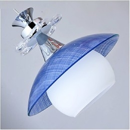 Lampada a sospensione moderna contemporanea in vetro, bianco multicolore, E26/E27