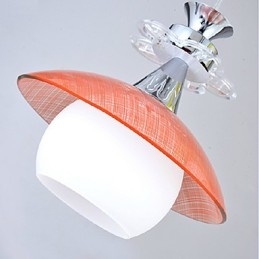 Lampada a sospensione moderna contemporanea in vetro, bianco multicolore, E26/E27