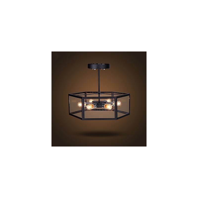Lampadario a sospensione in vetro nero minimalista moderno