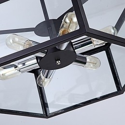 Lampadario a sospensione in vetro nero minimalista moderno