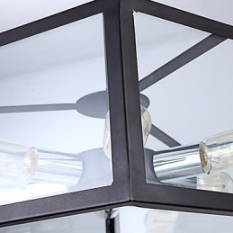 Lampadario a sospensione in vetro nero minimalista moderno