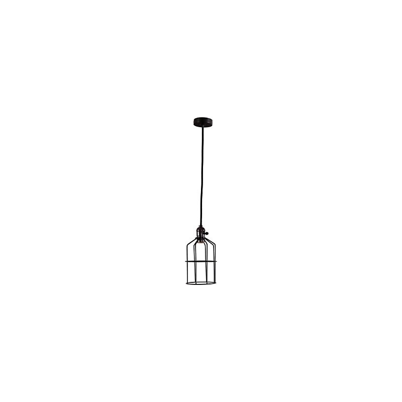 Lampada a sospensione in metallo nero stile retrò Mini Garage