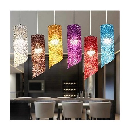 Lampada a sospensione cilindrica rotonda in alluminio a testa singola