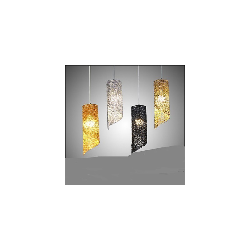 Lampada a sospensione cilindrica rotonda in alluminio a testa singola