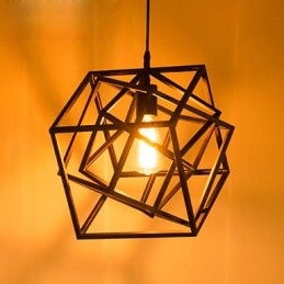 Lampada a sospensione in metallo stile retrò, regolabile, 1 lampadina E26/E27, max 40 W