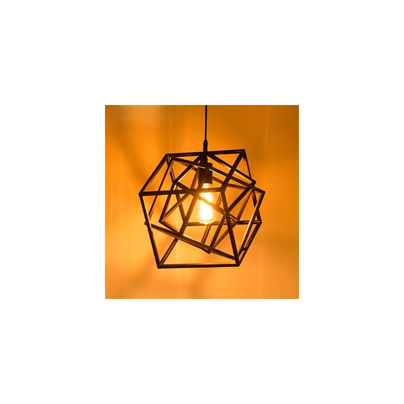 Lampada a sospensione in metallo stile retrò, regolabile, 1 lampadina E26/E27, max 40 W