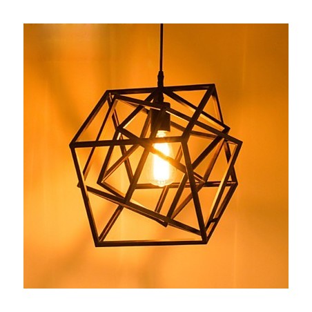 Lampada a sospensione in metallo stile retrò, regolabile, 1 lampadina E26/E27, max 40 W
