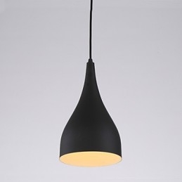 Lampada a sospensione moderna minimalista in metallo, LED 3 W, E26/E27, nero/bianco