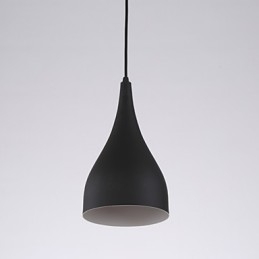 Lampada a sospensione moderna minimalista in metallo, LED 3 W, E26/E27, nero/bianco