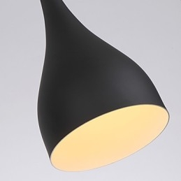 Lampada a sospensione moderna minimalista in metallo, LED 3 W, E26/E27, nero/bianco