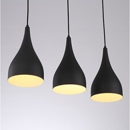 Lampada a sospensione moderna minimalista in metallo, LED 3 W, E26/E27, nero/bianco