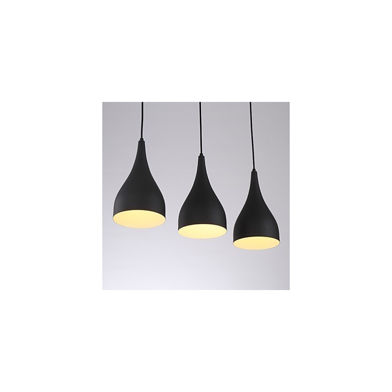 Lampada a sospensione moderna minimalista in metallo, LED 3 W, E26/E27, nero/bianco
