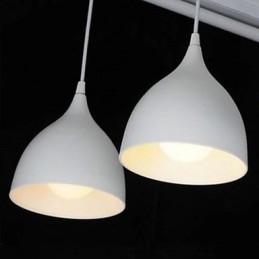 Lampada a sospensione moderna minimalista in metallo, LED 3 W, E26/E27, nero/bianco