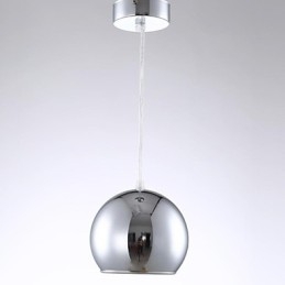 Lampada a sospensione globo in metallo elettroplaccato moderna contemporanea