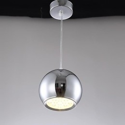 Lampada a sospensione globo in metallo elettroplaccato moderna contemporanea