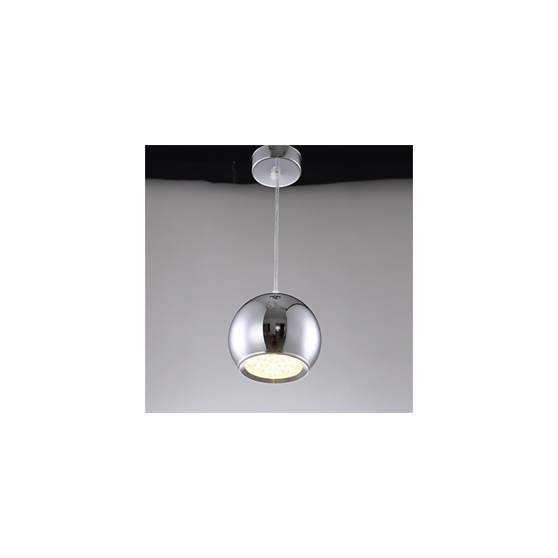Lampada a sospensione globo in metallo elettroplaccato moderna contemporanea