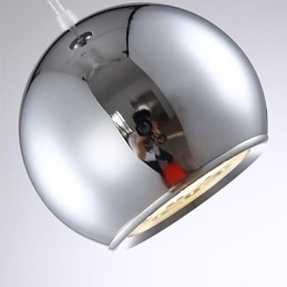 Lampada a sospensione globo in metallo elettroplaccato moderna contemporanea