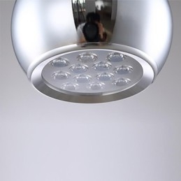 Lampada a sospensione globo in metallo elettroplaccato moderna contemporanea