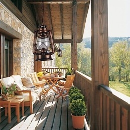 Lampada a sospensione Country Lanterna Mini bronzo