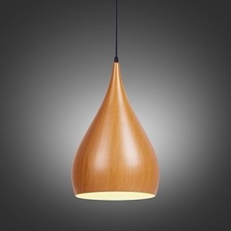 Lampada a sospensione retrò mini in metallo effetto legno