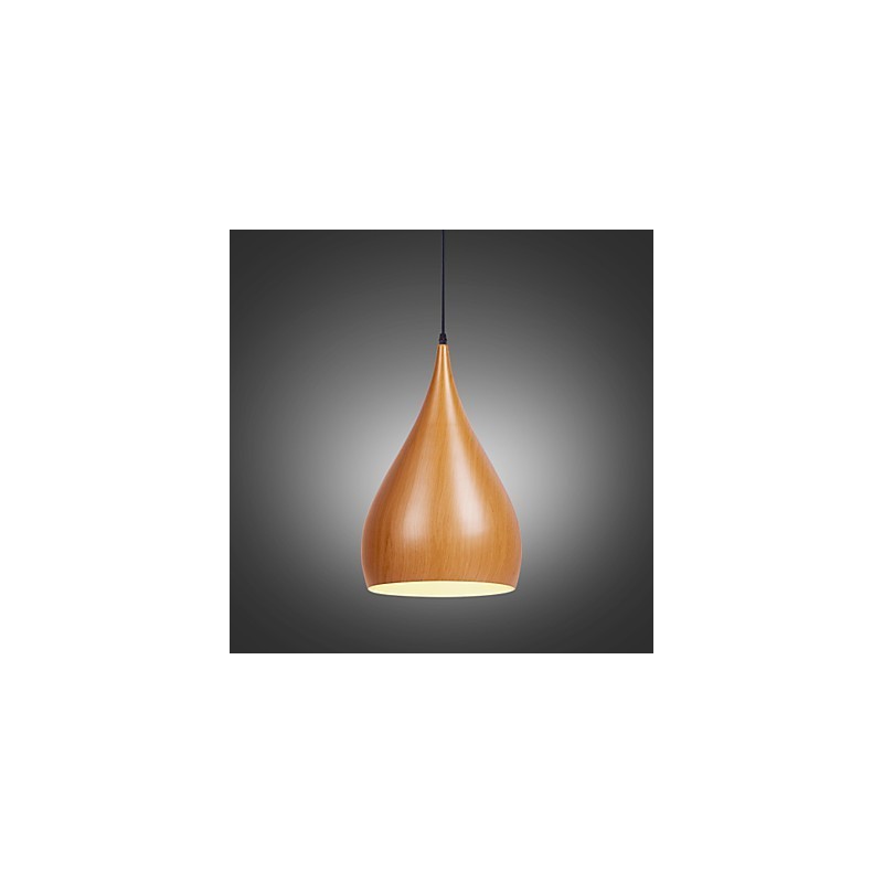 Lampada a sospensione retrò mini in metallo effetto legno