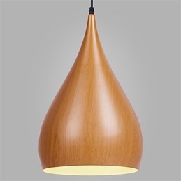 Lampada a sospensione retrò mini in metallo effetto legno