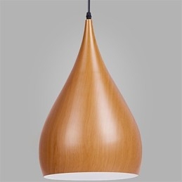 Lampada a sospensione retrò mini in metallo effetto legno