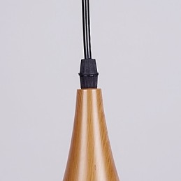 Lampada a sospensione retrò mini in metallo effetto legno