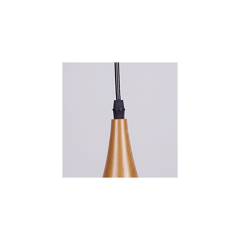 Lampada a sospensione retrò mini in metallo effetto legno