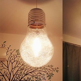 Lampada a sospensione classica rustica vintage in vetro trasparente