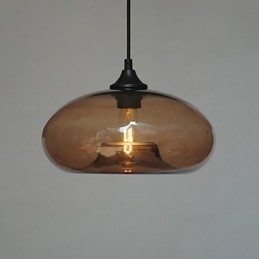 Lampada a sospensione moderna mini 1 luce con paralume trasparente in vetro