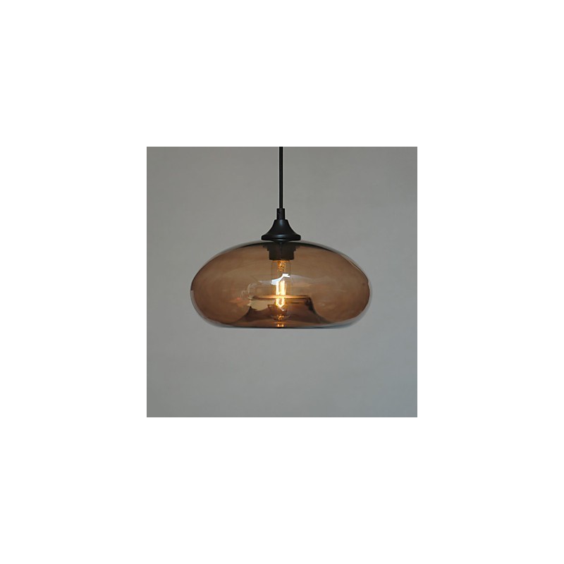 Lampada a sospensione moderna mini 1 luce con paralume trasparente in vetro