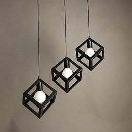 Lampadario a sospensione in ferro battuto moderno a testa singola
