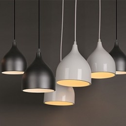 Lampada a sospensione LED 1 luce in metallo stile moderno contemporaneo