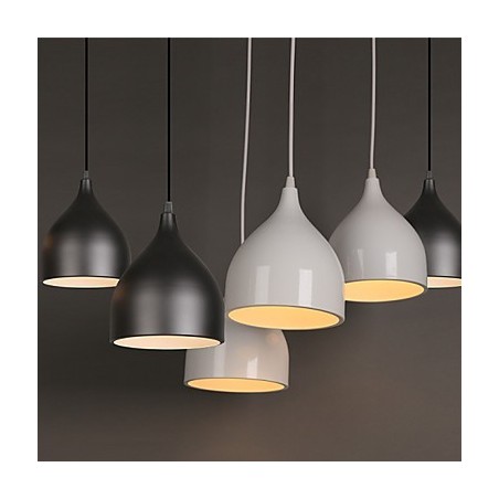 Lampada a sospensione LED 1 luce in metallo stile moderno contemporaneo