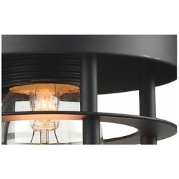 Lampada a sospensione retrò vintage in ferro nero industriale