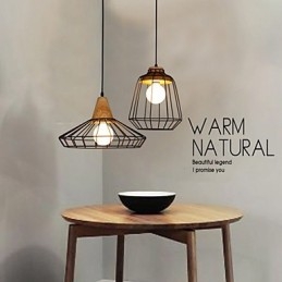 Lampadario a sospensione in ferro battuto stile nordico retrò con rete a goccia