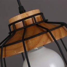 Lampadario a sospensione in ferro battuto stile nordico retrò con rete a goccia