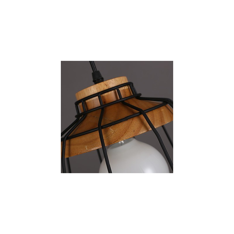 Lampadario a sospensione in ferro battuto stile nordico retrò con rete a goccia