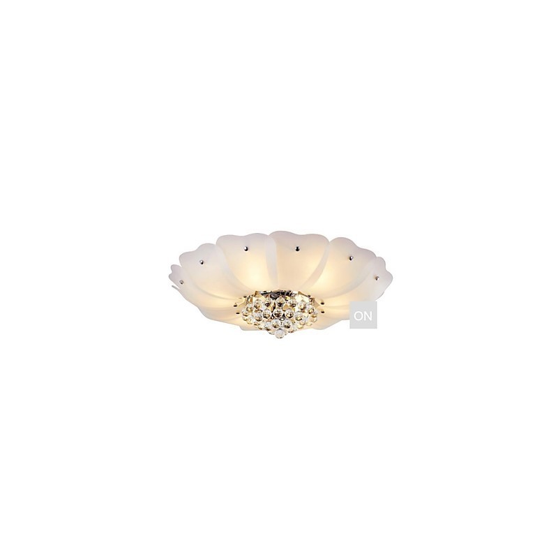 Lampadario a filo con cristallo e metallo elettroplaccato, 1 lampadina E26/E27, 66 cm