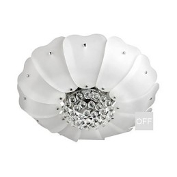 Lampadario a filo con cristallo e metallo elettroplaccato, 1 lampadina E26/E27, 66 cm