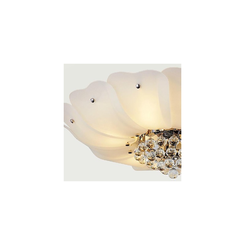 Lampadario a filo con cristallo e metallo elettroplaccato, 1 lampadina E26/E27, 66 cm
