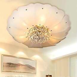 Lampadario a filo con cristallo e metallo elettroplaccato, 1 lampadina E26/E27, 66 cm