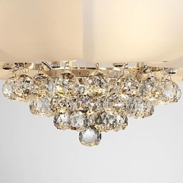 Lampadario a filo con cristallo e metallo elettroplaccato, 1 lampadina E26/E27, 66 cm