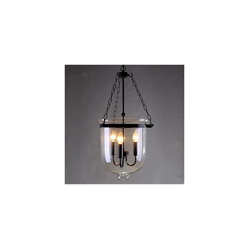 Lampada a sospensione in vetro trasparente circolare Country